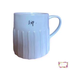RAE DUNN “Sip.” Ribbed Coffee Mug Artisan Collection by Magenta